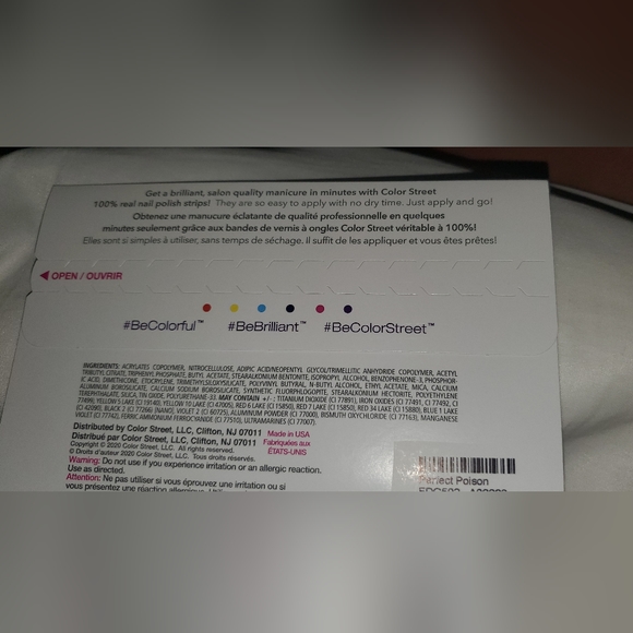 Color Street 100% Real Nail Polish Strips 16 strips Perfect Poison - Picture 3 of 4